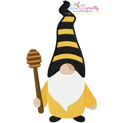Gnome Honey Dipper Embroidery Design Pattern-1