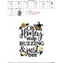 Oh Honey Stop Buzzing And Just Bee Lettering Embroidery Design Pattern-3