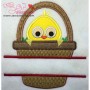Chick In Basket Split Applique Design Pattern-1