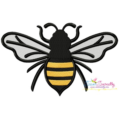 Honey Bee-2 Embroidery Design Pattern-1