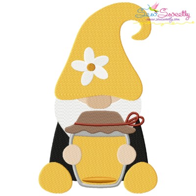 Gnome Honey Pot Embroidery Design Pattern-1
