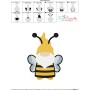 Bee Gnome Embroidery Design Pattern-3