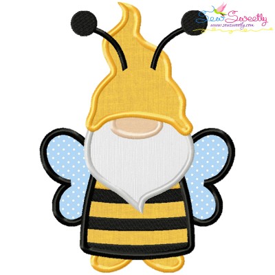 Bee Gnome Applique Design Pattern-1