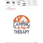 Camping Is My Therapy Lettering Embroidery Design Pattern-3