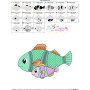 Mom And Baby Clownfish Embroidery Design Pattern-3