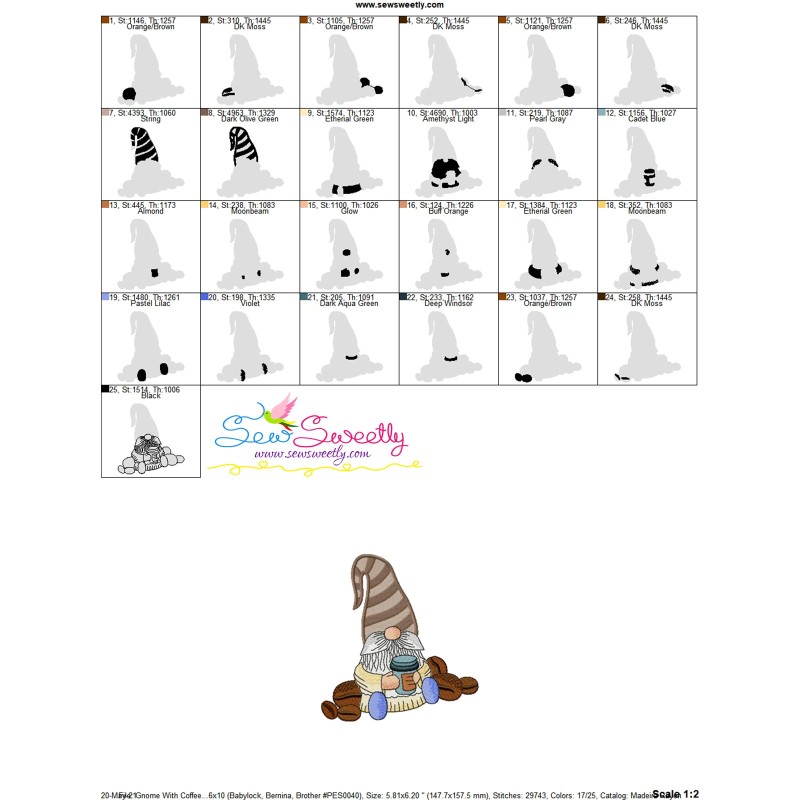 Gnome with coffee7 jessecmault design  sew sweetly