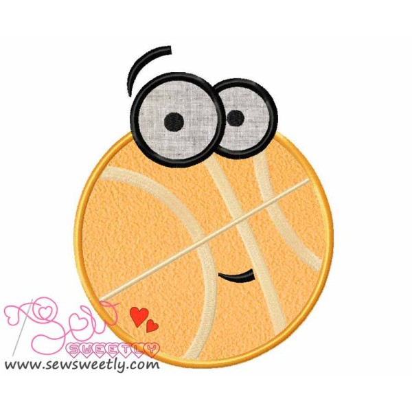 Cartoon Basketball Applique Design Pattern-1