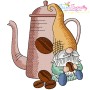 Gnomes With Coffee Embroidery Design Bundle-7