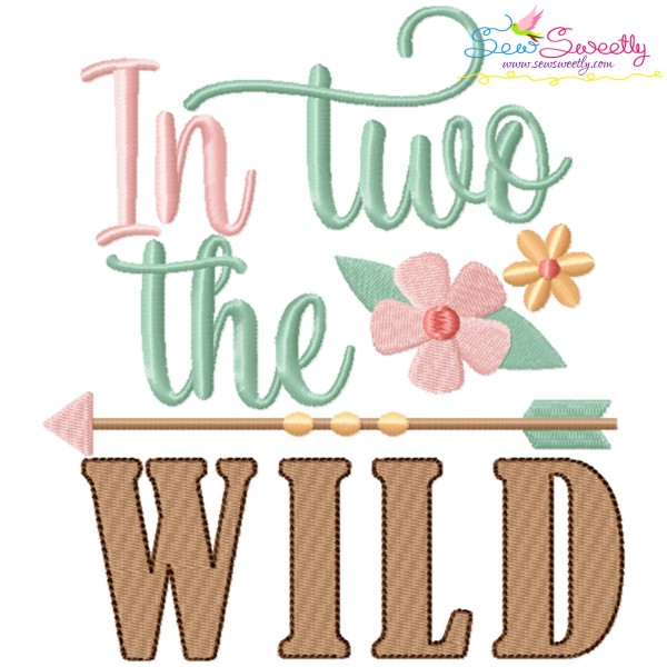 In Two The Wild 2nd Birthday Embroidery Design Pattern-1