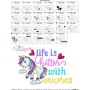 Life Is Better With Unicorns Lettering Embroidery Design Pattern-3
