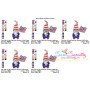 4th of July Patriotic Gnome Flag Embroidery Design Pattern-3