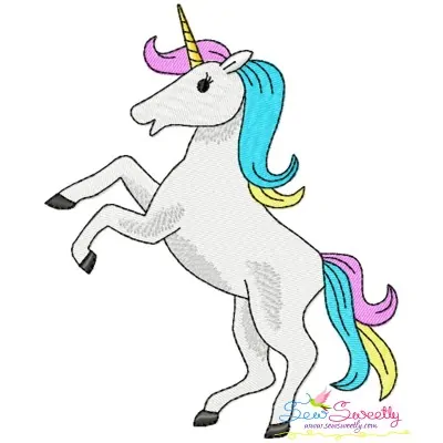 Unicorn Rearing Embroidery Design Pattern-1