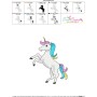 Unicorn Rearing Embroidery Design Pattern-3