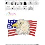4th of July Patriotic Bald Eagle Flag-2 Embroidery Design Pattern-2