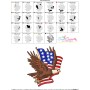 4th of July Patriotic Bald Eagle Flag-1 Embroidery Design Pattern-2