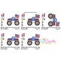 4th of July Patriotic Monster Truck-4 Embroidery Design Pattern-3