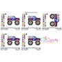 4th of July Patriotic Monster Truck-3 Embroidery Design Pattern-3