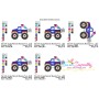 4th of July Patriotic Monster Truck-2 Embroidery Design Pattern-3
