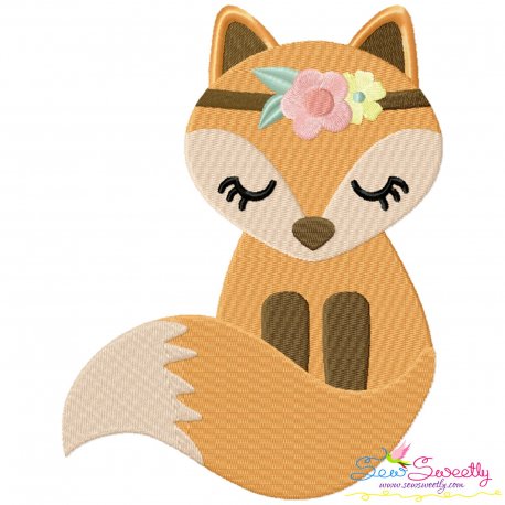 Boho Fox Embroidery Design Pattern