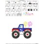 4th of July Patriotic Monster Truck-1 Embroidery Design Pattern-2