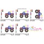 4th of July Patriotic Monster Truck-1 Embroidery Design Pattern-3