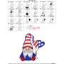 4th of July Patriotic Gnome Balloons Embroidery Design Pattern-2