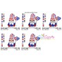4th of July Patriotic Gnome Balloons Embroidery Design Pattern-3