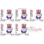 4th of July Patriotic Gnome Rocket Hat Embroidery Design Pattern-3
