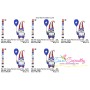 4th of July Patriotic Gnome Star Balloon Embroidery Design Pattern-3