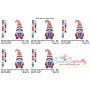 4th of July Patriotic Gnome Star Heart Embroidery Design Pattern-3