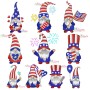 4th of July Patriotic Gnomes Embroidery Design Bundle-1