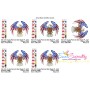 4th of July Patriotic Bald Eagle Flag-8 Embroidery Design Pattern-3