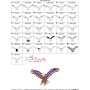 4th of July Patriotic Bald Eagle Flag-6 Embroidery Design Pattern-2