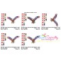 4th of July Patriotic Bald Eagle Flag-6 Embroidery Design Pattern-3