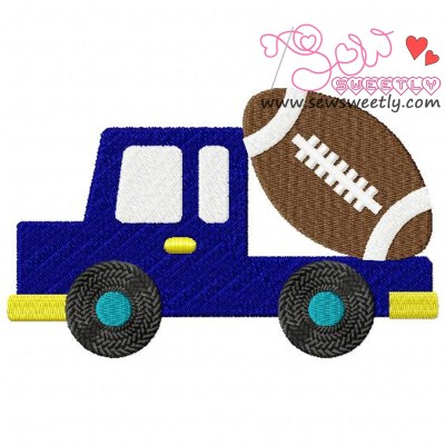 Football Truck Embroidery Design Pattern-1
