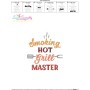 Smoking Hot Grill Master Barbeque Lettering Embroidery Design Pattern-3
