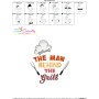 The Man Behind The Grill Barbeque Lettering Embroidery Design Pattern-3