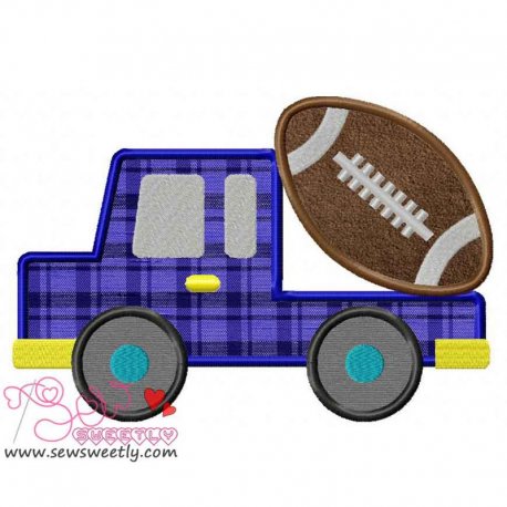 Football Truck Applique Design Pattern-1