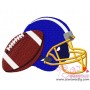 Football With Helmet Embroidery Design Pattern-2