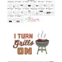 I Turn Grills On Barbeque Lettering Embroidery Design Pattern-3