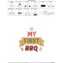 My First (1st) BBQ Barbeque Lettering Embroidery Design Pattern-3