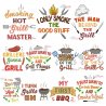 Grill And Barbeque Lettering Embroidery Design Bundle- 1