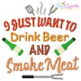 Grill And Barbeque Lettering Embroidery Design Bundle-12