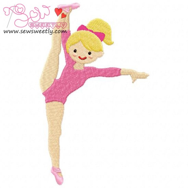 Gymnastics Girl-2 Embroidery Design Pattern-1