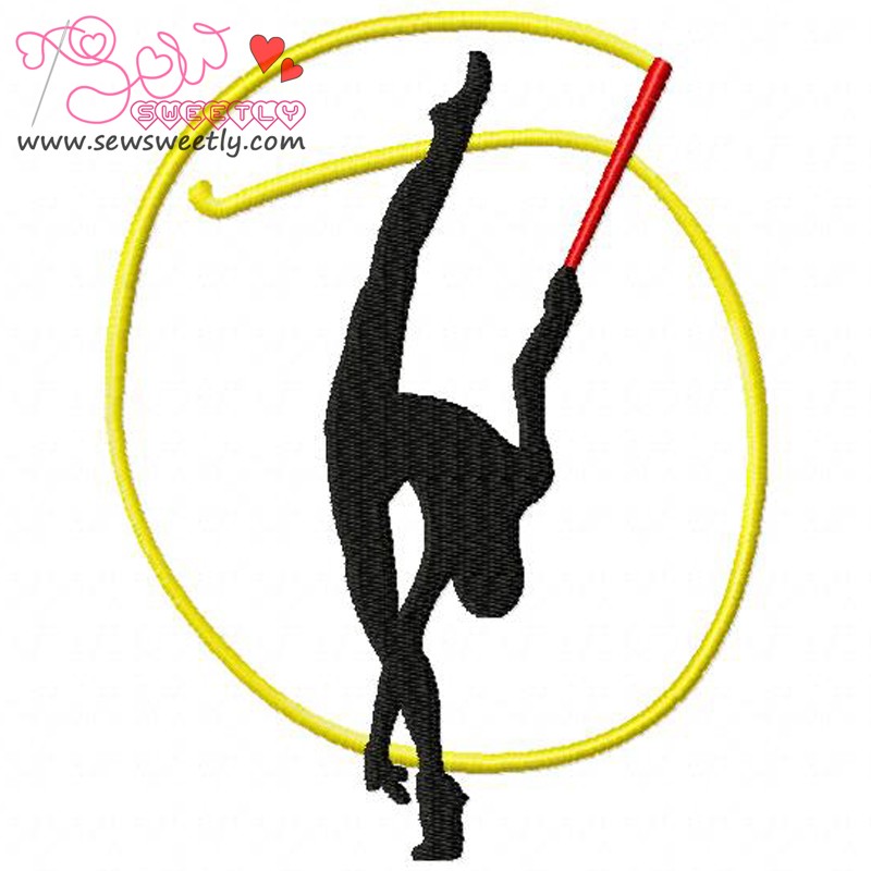 Rhythmic Gymnastics With Ribbon Embroidery Design Sew Sweetly