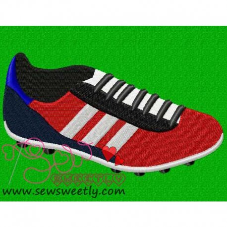 Soccer Boot Embroidery Design- 1