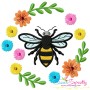 Bees Floral Frames Embroidery Design Bundle-10