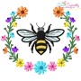 Bees Floral Frames Embroidery Design Bundle-9