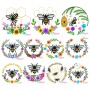 Bees Floral Frames Embroidery Design Bundle-1
