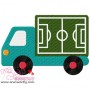 Soccer Field Truck Embroidery Design Pattern-1